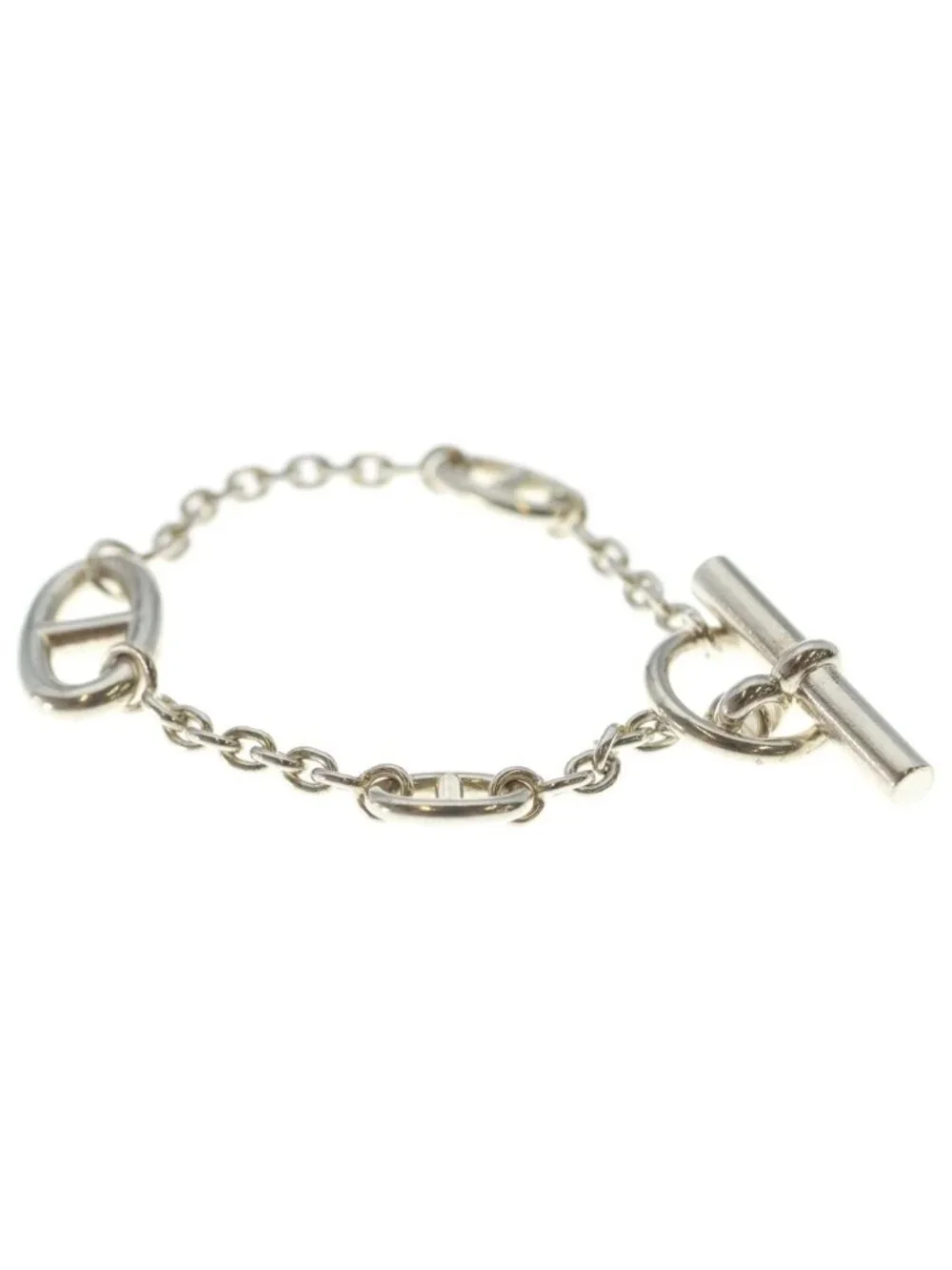 Hermes Chaine D'ancre Farandole Bracelet Argente Silver